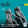 RESKIT RSF32-0004 RAAF F-111 PILOTS SITTING IN SEATS (2 PCS) FOR RESKIT RSK32-0002 KIT (3D PRINTED) 1/32
